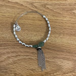 Alex and Ani Silver Beaded Bangle